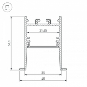 Профиль алюминиевый Arlight SL-COMFORT 031766 цвет черный-3