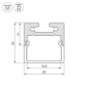 Профиль алюминиевый Arlight SL-LINE 025870 цвет серебро-2