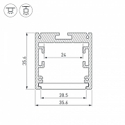 Профиль алюминиевый Arlight SL-ARC 025516 цвет серебро-4
