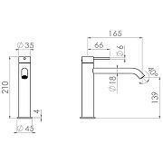 Смеситель для раковины Bossini Nobu INZ203.075 Нержавеющая сталь матовая-2