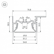 Профиль алюминиевый Arlight FOLED 035770 цвет серебро-3