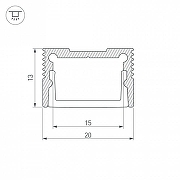 Профиль алюминиевый Arlight SL-SLIM 036036 цвет серебро-2
