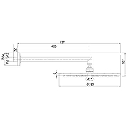 Верхний душ Bossini Cosmo H70596I.043 Сатинированное золото-1