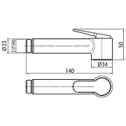 Гигиенический душ Bossini Paloma Brass B00470.073 Черный матовый-1
