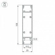 Профиль алюминиевый Arlight SL-LINE 033735 цвет черный-4