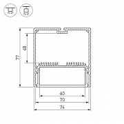 Профиль алюминиевый Arlight SL-LINE 029939 цвет черный-2