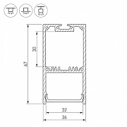 Профиль алюминиевый Arlight SL-LINE 036197 цвет серебристый-2