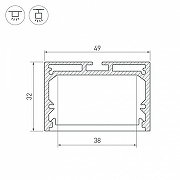 Профиль алюминиевый Arlight 037467 накладной Серебристый-2
