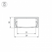 Профиль алюминиевый Arlight ARH-WIDE 030982 цвет серебро-2