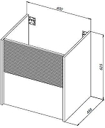 Тумба под раковину Aquanet Вита 60 330473 подвесная цвет Белый матовый-11