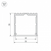 Профиль алюминиевый Arlight ARH-POWER 036136 цвет серебро-2