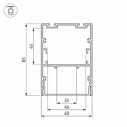 Профиль алюминиевый Arlight ARH-LINE 036138 цвет черный-2