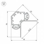 Профиль алюминиевый Arlight ARH-DECORE 034985 Белый-3