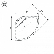 Профиль алюминиевый Arlight ARH-KANT 036771 цвет серебро-3