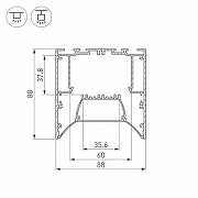 Профиль алюминиевый Arlight ARH-POWER 036363 цвет серебро-3