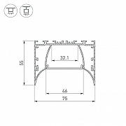 Профиль алюминиевый Arlight ARH-POWER 036355 Серебристый-2