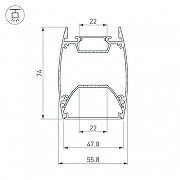 Профиль алюминиевый Arlight ARH-LINE 036345 цвет серебро-3