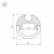 Профиль алюминиевый Arlight 036325 накладной для контурной подсветки Серебристый-3
