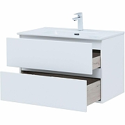 Комплект мебели для ванной Aquanet Алвита New 80 274206 подвесной Белый матовый-6