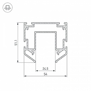 Профиль алюминиевый Arlight MAG-25 035719 цвет арматуры Серебро-3