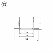 Профиль алюминиевый Arlight 029420 накладной Белый-2