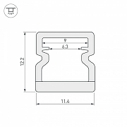 Профиль алюминиевый Arlight WPH 023302(1) цвет белый-1