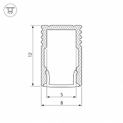 Профиль алюминиевый Arlight SL-MINI 037106 цвет черный-2