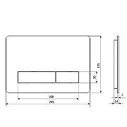 Клавиша смыва KK POL Vitrum Metal Slim 350/PSM/005-00-00 Нержавеющая сталь-4