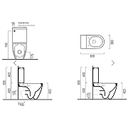 Унитаз компакт GSI Pura 8806F11 (880611) Белый глянцевый без бачка и сиденья-3