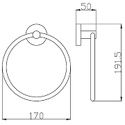 Кольцо для полотенец Rav Slezak Colorado COA0104ZRL Розовый золотистый глянцевый-1