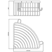 Полка корзина Rav Slezak Colorado COA0801ZRK угловая Розовая золотистая крацованная-1
