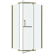Душевой уголок Grossman Pragma 90х90 302.K33.03.9090.32.00 профиль Золото сатин стекло прозрачное-1