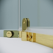 Душевой уголок Grossman Pragma 90х90 302.K33.03.9090.32.00 профиль Золото сатин стекло прозрачное-7