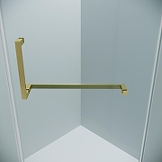 Душевой уголок Grossman Pragma 90х90 302.K33.03.9090.32.00 профиль Золото сатин стекло прозрачное-9