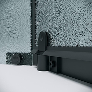 Душевой уголок Grossman Pragma 90х90 302.K33.03.9090.21.02 профиль Черный матовый стекло шиншилла-7