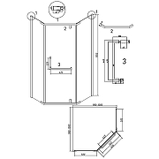 Душевой уголок Grossman Pragma 100х100 302.K33.03.1010.21.10 профиль Черный матовый стекло тонированное-10