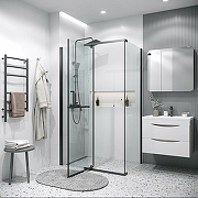 Душевой уголок Grossman Pragma 110х80 120.K33.03.1180.21.00 профиль Черный матовый стекло прозрачное-3