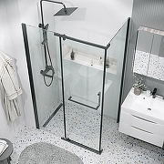 Душевой уголок Grossman Pragma 110х80 120.K33.03.1180.21.00 профиль Черный матовый стекло прозрачное-4