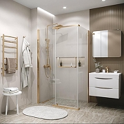 Душевой уголок Grossman Pragma 110х90 120.K33.03.1190.32.00 профиль Золото сатин стекло прозрачное-2