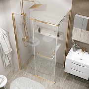 Душевой уголок Grossman Pragma 110х90 120.K33.03.1190.32.00 профиль Золото сатин стекло прозрачное-4