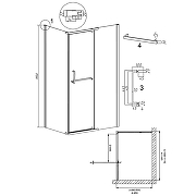 Душевой уголок Grossman Pragma 110х90 120.K33.03.1190.32.00 профиль Золото сатин стекло прозрачное-10