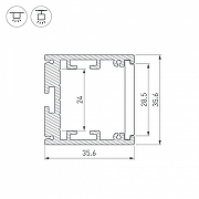 Профиль алюминиевый Arlight SL-ARC 026595 цвет серебро-4