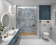 Керамогранит GlobalTile Moonlight GT408013616MSR11 Синий Матовая Антислип R11 Sugar Карвинг 40х80 см-8