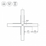 Соединитель профиля Arlight KLUS 026244 цвет серый-1