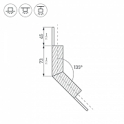 Соединитель профиля Arlight KLUS 026137 цвет серый-2