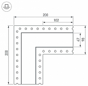 Соединитель профиля Arlight S-LUX 030106 цвет серый-2