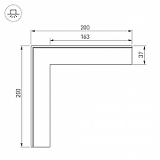 Соединитель профиля Arlight S-LUX 030105 цвет серый-1
