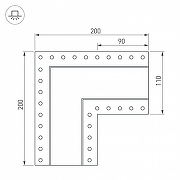 Соединитель профиля Arlight S-LUX 030132 цвет серый-1