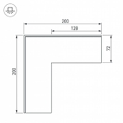 Соединитель профиля Arlight S-LUX 030131 цвет серый-3