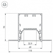Соединитель профиля Arlight S-LUX 030130 цвет серый-2